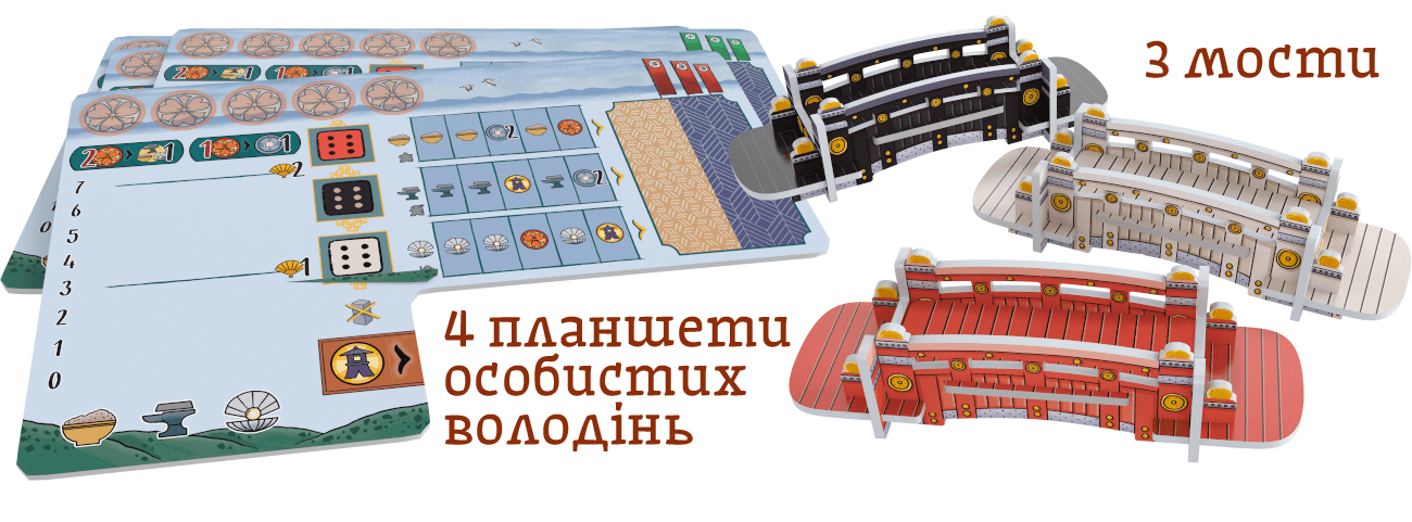 Компоненти настільної гри Білий замок